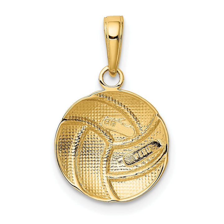 10K Yellow Gold Polished Volleyball Pendant