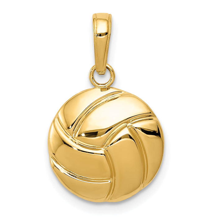 10K Yellow Gold Polished Volleyball Pendant