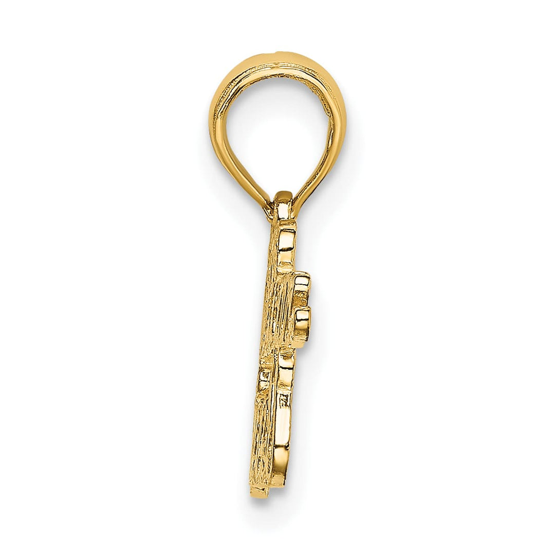 10K Yellow Gold Puerto Rican Princess Script Charm