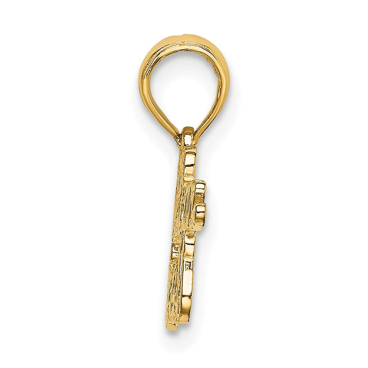 10K Yellow Gold Puerto Rican Princess Script Charm