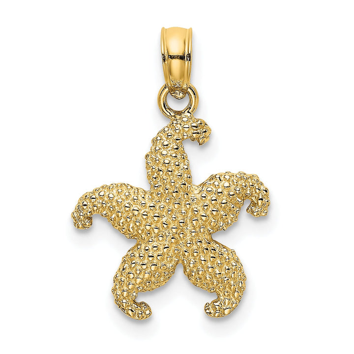 10K Yellow Gold Puffed Starfish Charm