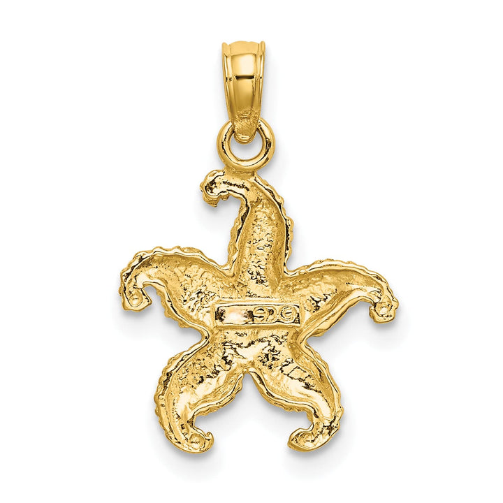10K Yellow Gold Puffed Starfish Charm