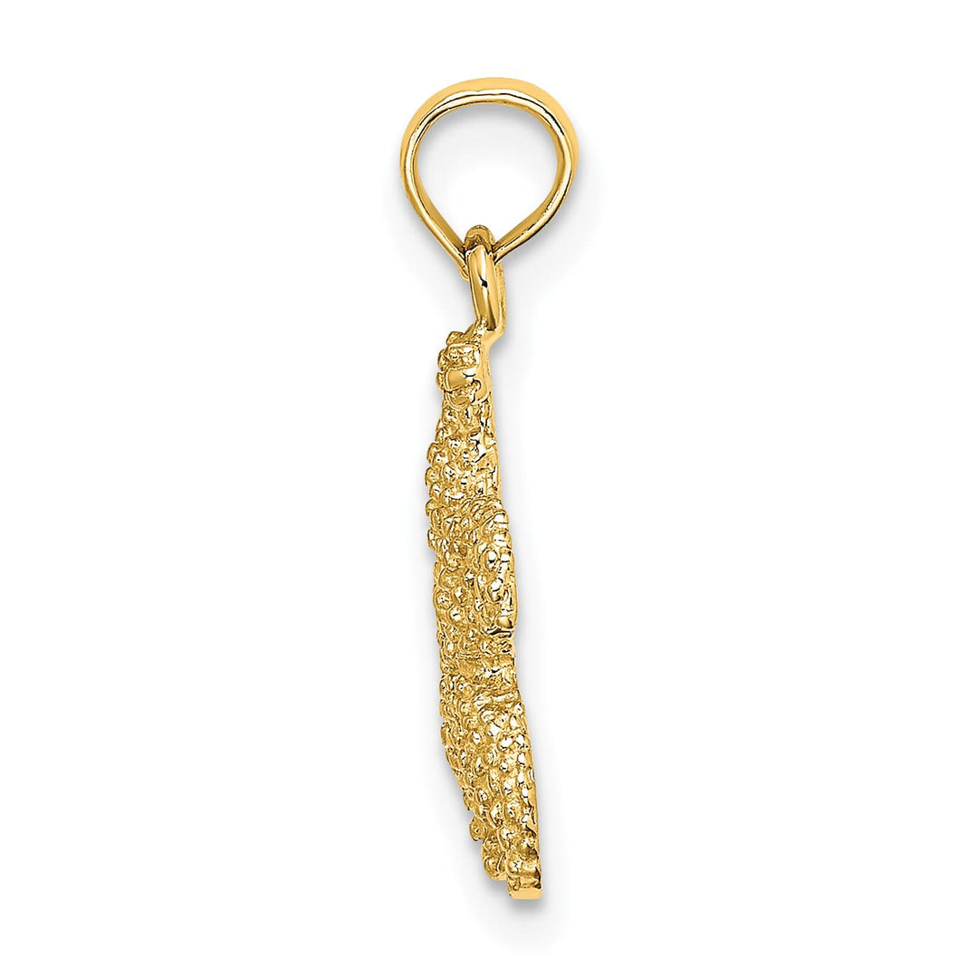 10K Yellow Gold Puffed Starfish Charm