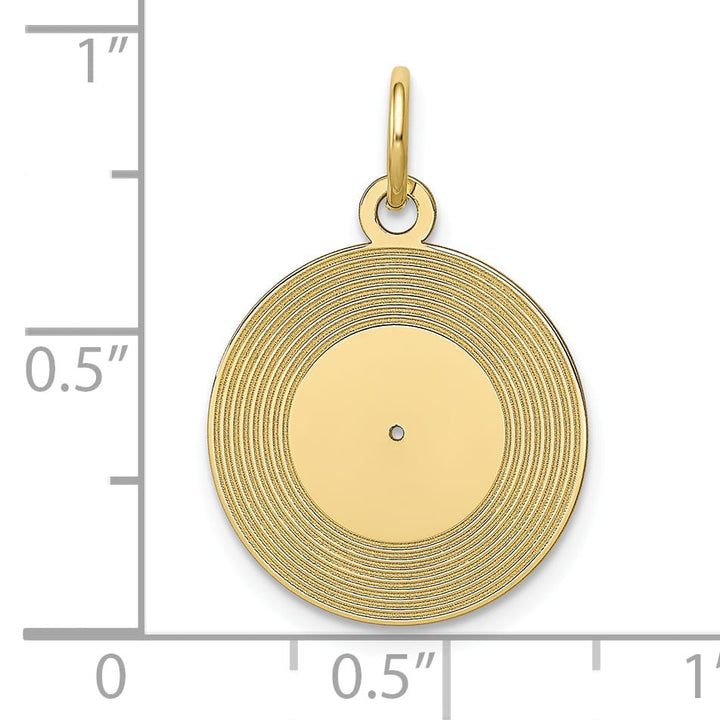10K Yellow Gold Record Album Charm