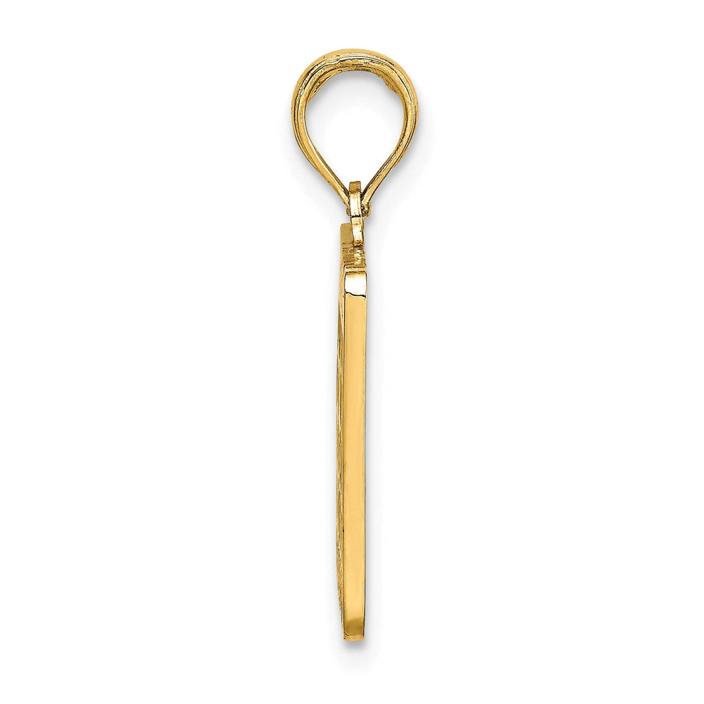 10K Yellow Gold Red and White Enameled Bingo Card Charm