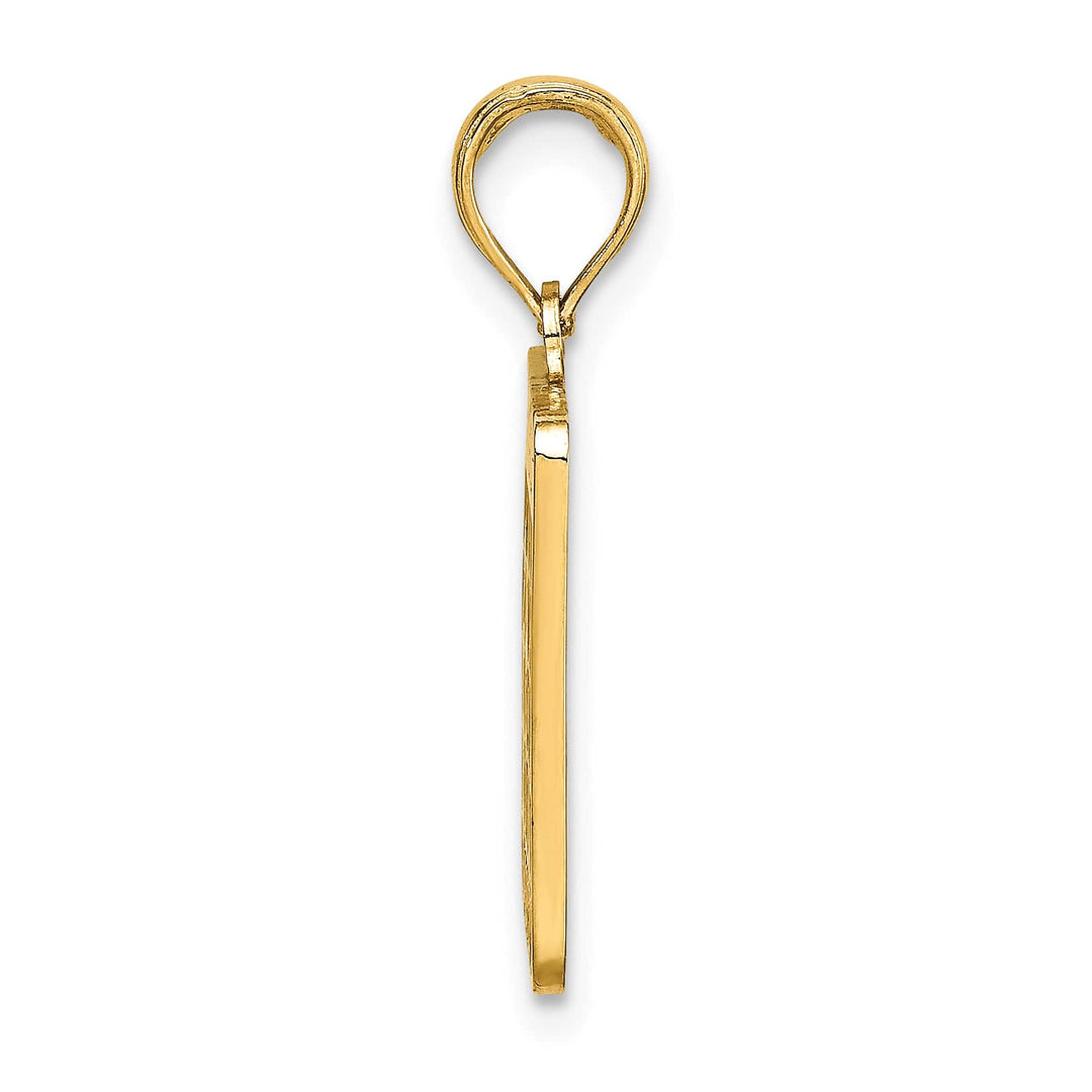 10K Yellow Gold Red and White Enameled Bingo Card Charm