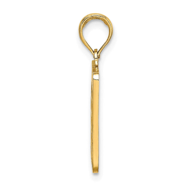 10K Yellow Gold Red and White Enameled Bingo Card Charm