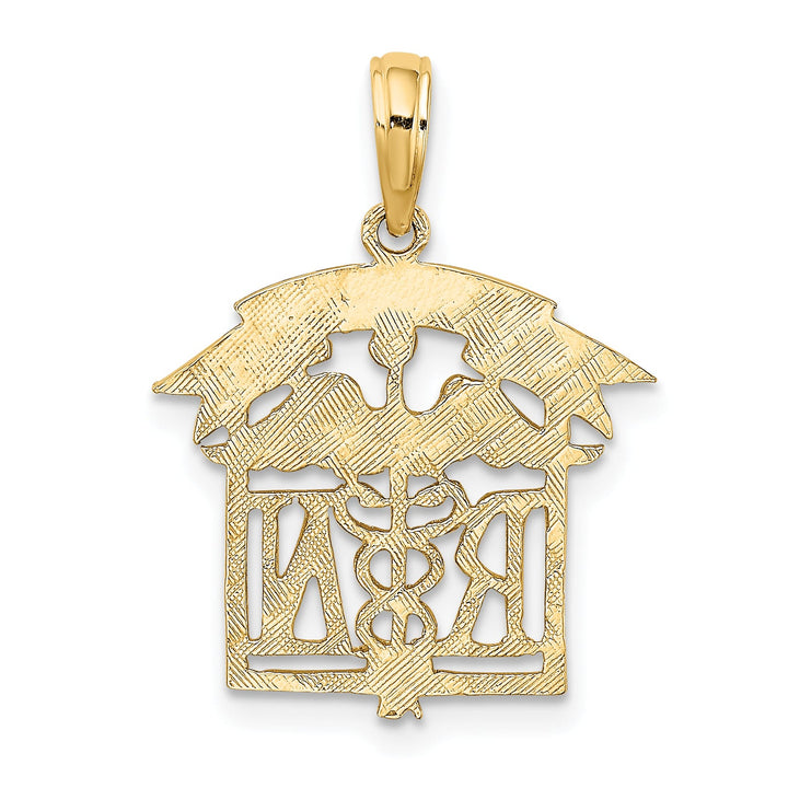 10K Yellow Gold Registered Nurse RN Charm