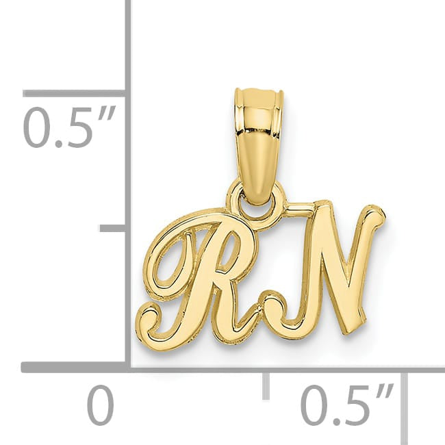 10K Yellow Gold RN Pendant