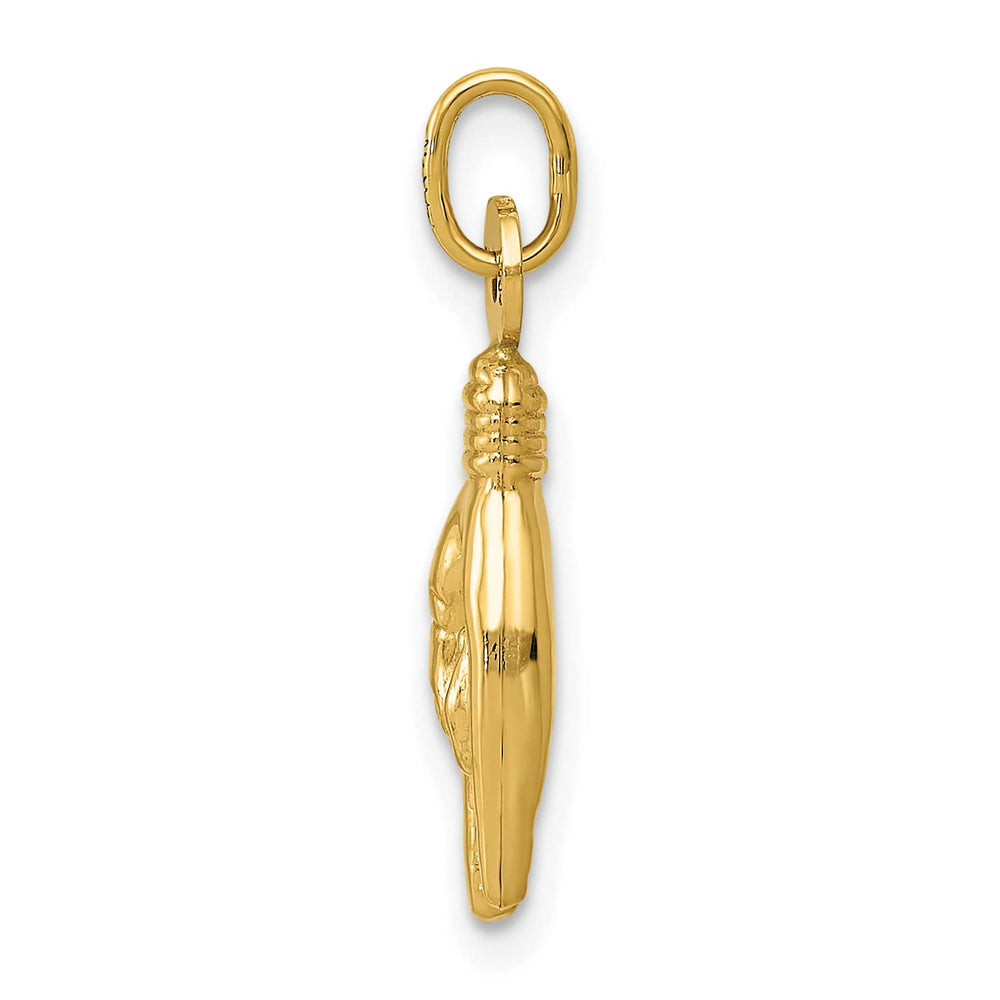 10K Yellow Gold Rock On Hand Sign Charm