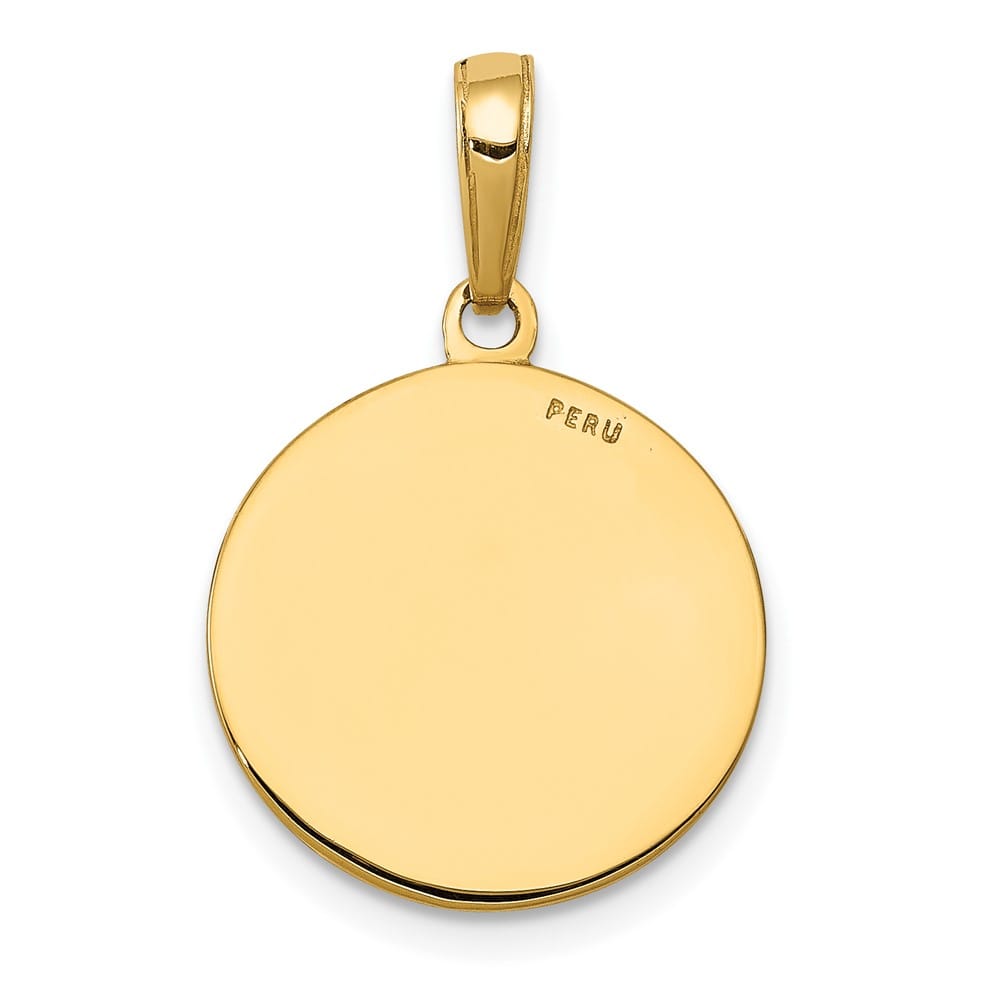 10K Yellow Gold Round St. Joseph 15 mm x 14.68 mm Medal
