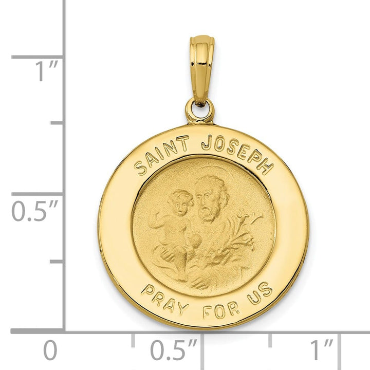 10K Yellow Gold Round St. Joseph 19.1 mm x 19.66 mm Medal