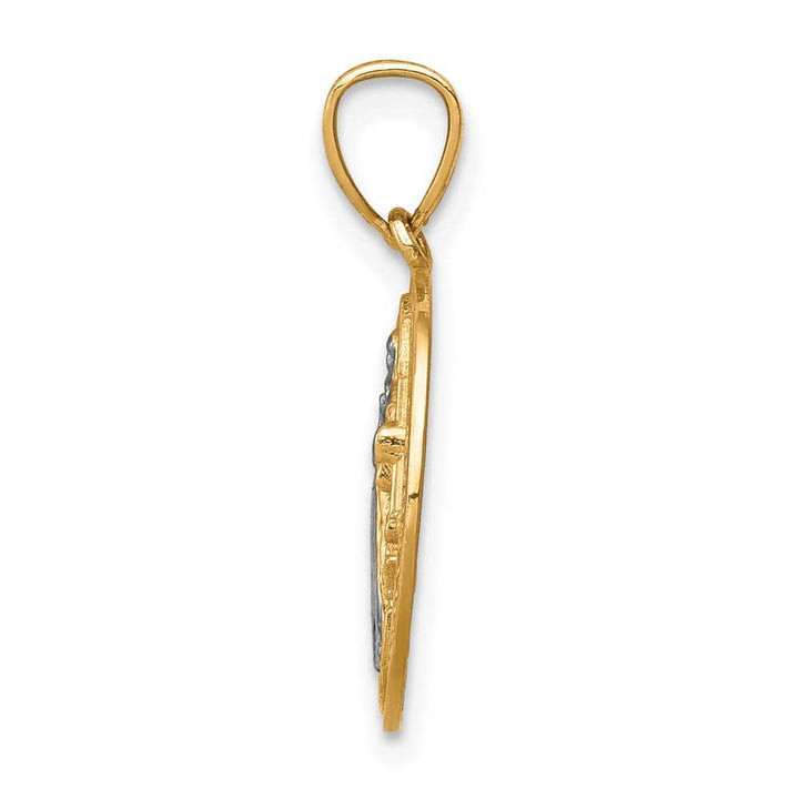 10K Yellow Gold San Benito 14.02 mm x 14.06 mm Medal
