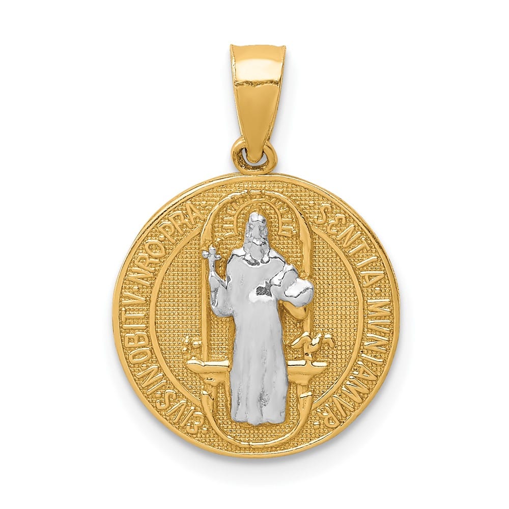 10K Yellow Gold San Benito 14.02 mm x 14.06 mm Medal