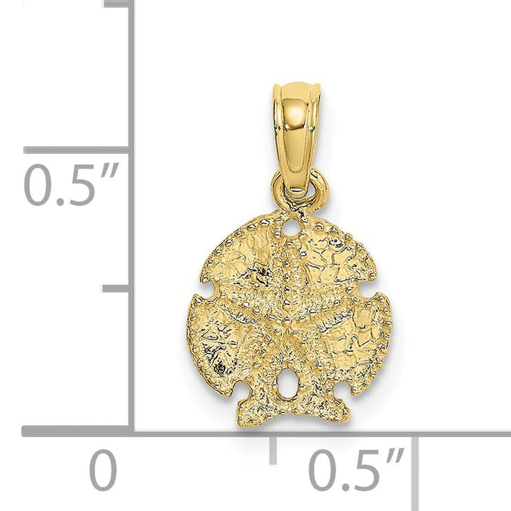 10K Yellow Gold Sand Dollar Charm