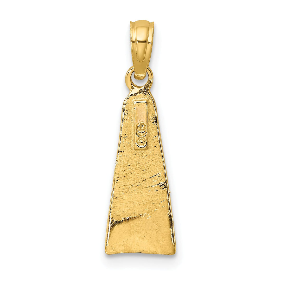 10K Yellow Gold Scuba Flipper Charm
