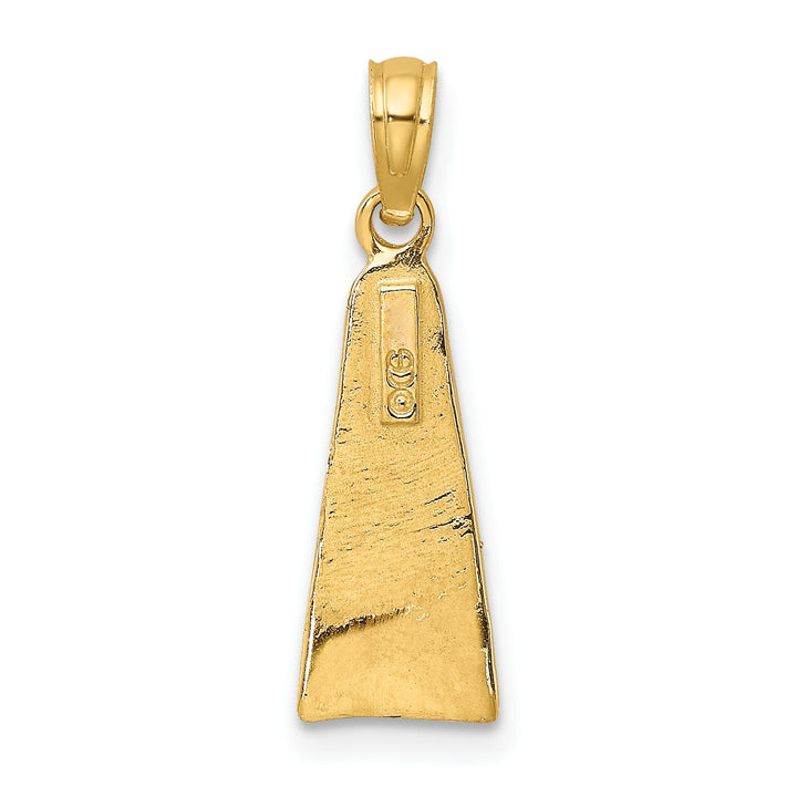 10K Yellow Gold Scuba Flipper Charm