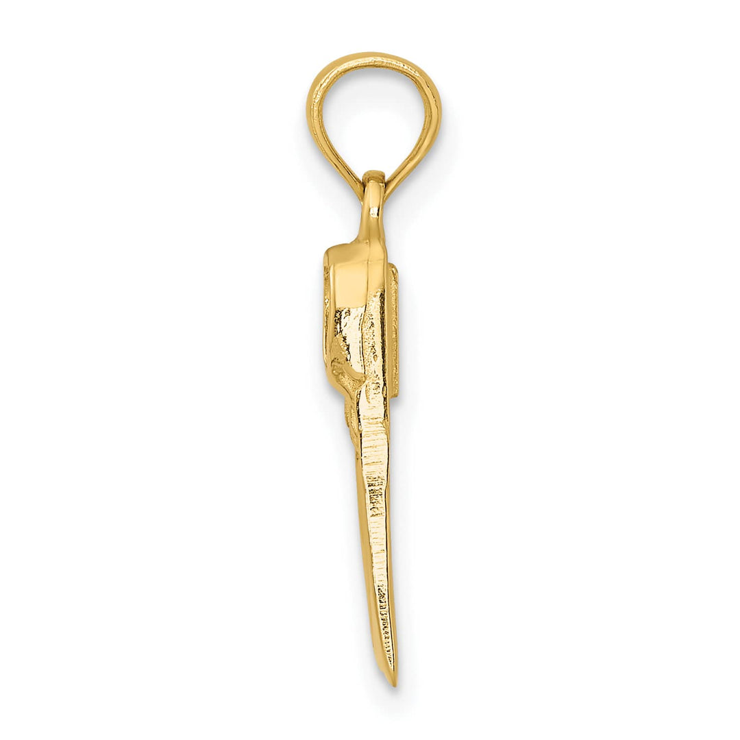 10K Yellow Gold Scuba Flipper Charm
