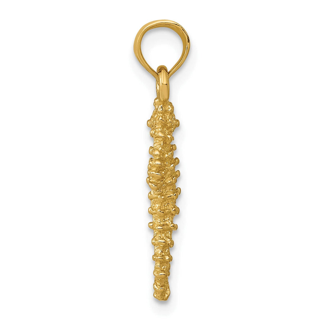 10K Yellow Gold Seahorse Pendant, Small