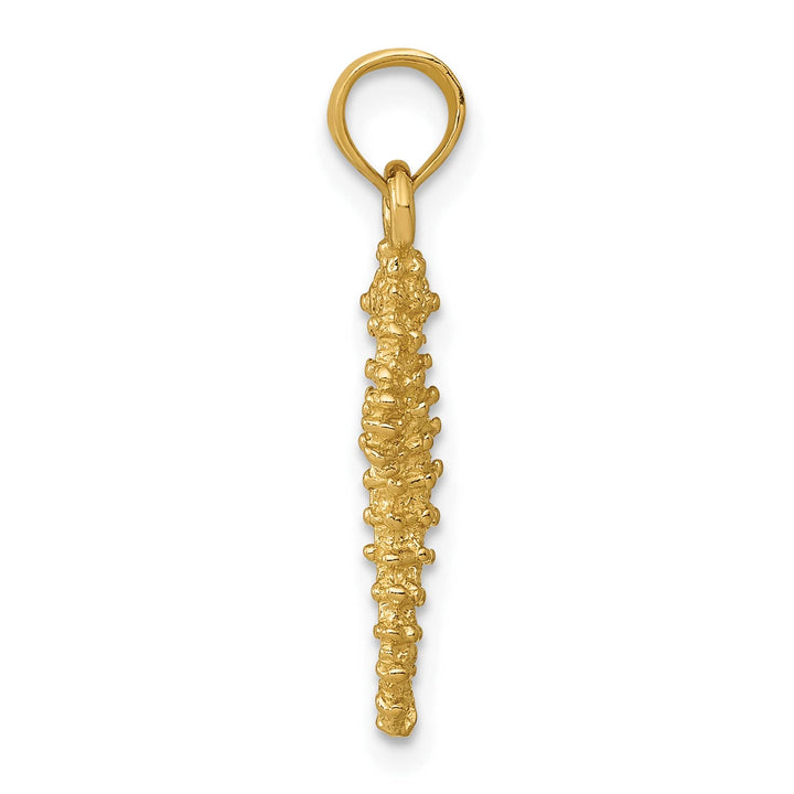 10K Yellow Gold Seahorse Pendant, Small