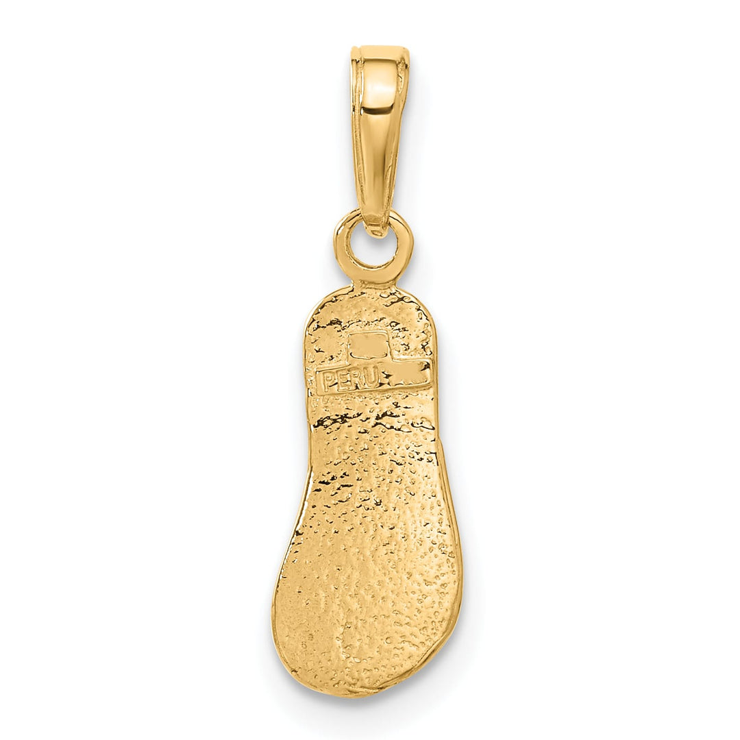 10K Yellow Gold Single Flip-Flop Pendant, Large