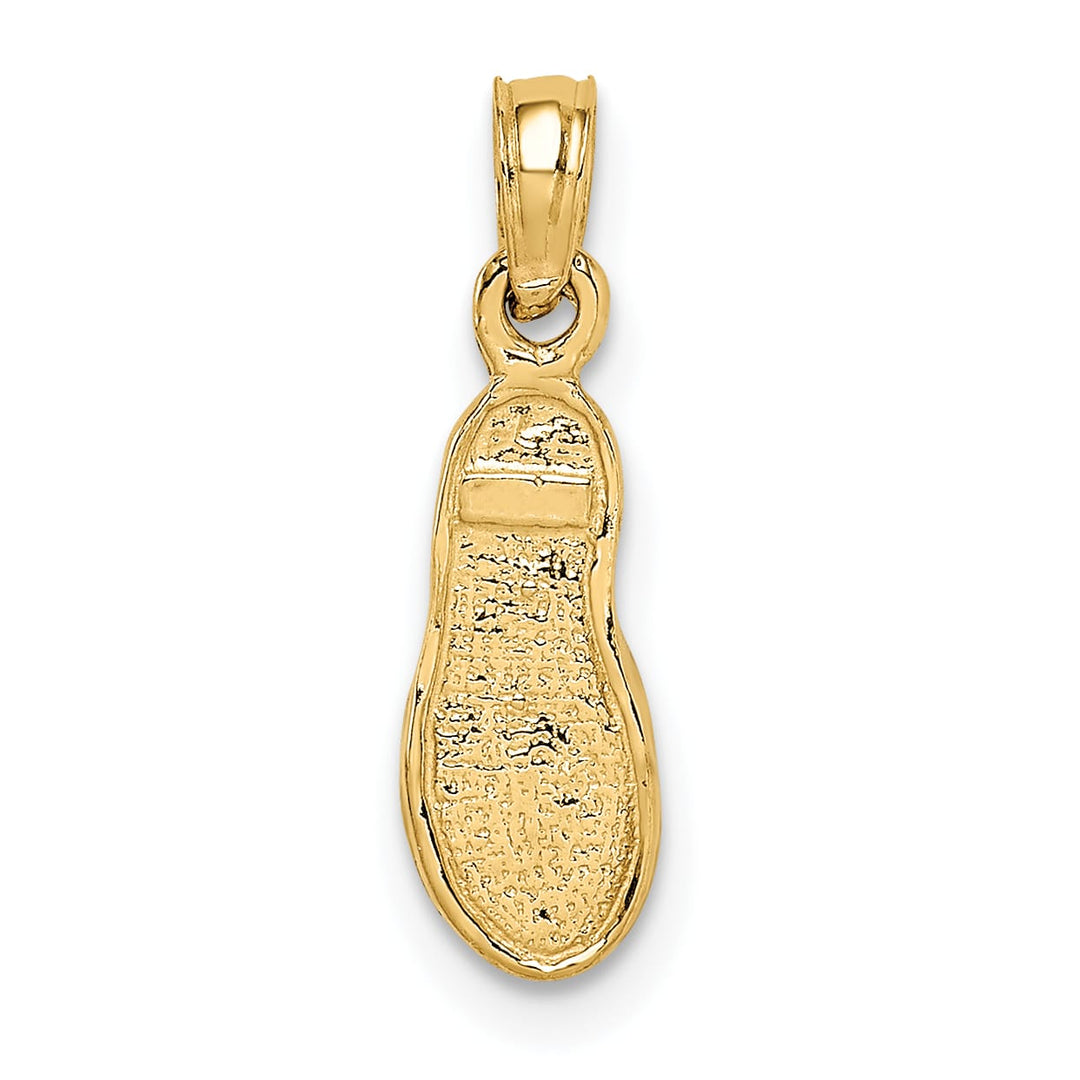 10K Yellow Gold Single Flip-Flop Pendant, Small