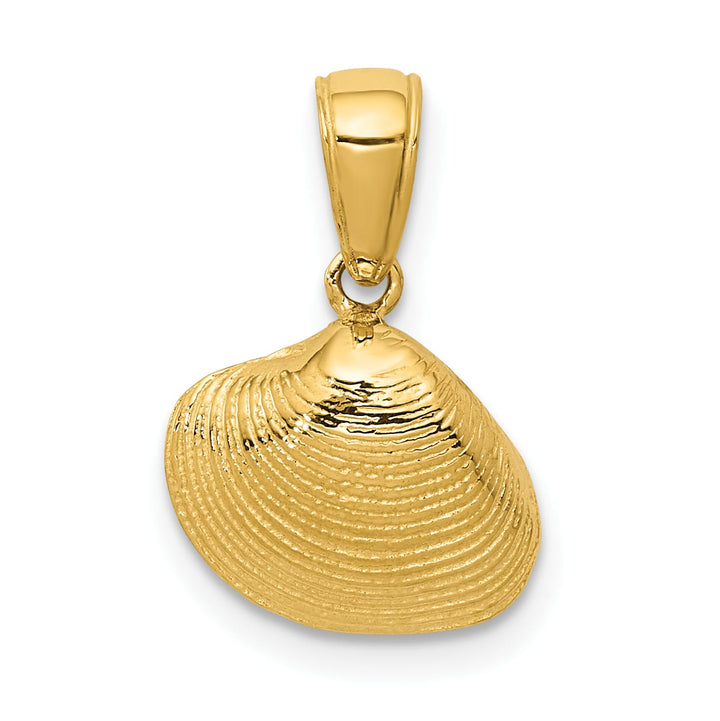 10K Yellow Gold Small Clam Shell Pendant
