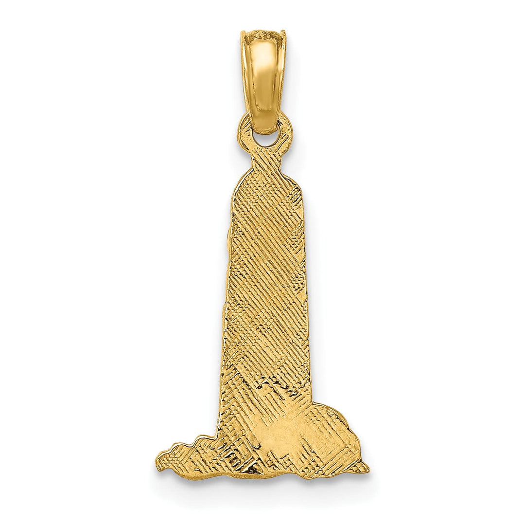 10K Yellow Gold Small Lighthouse with Building Charm