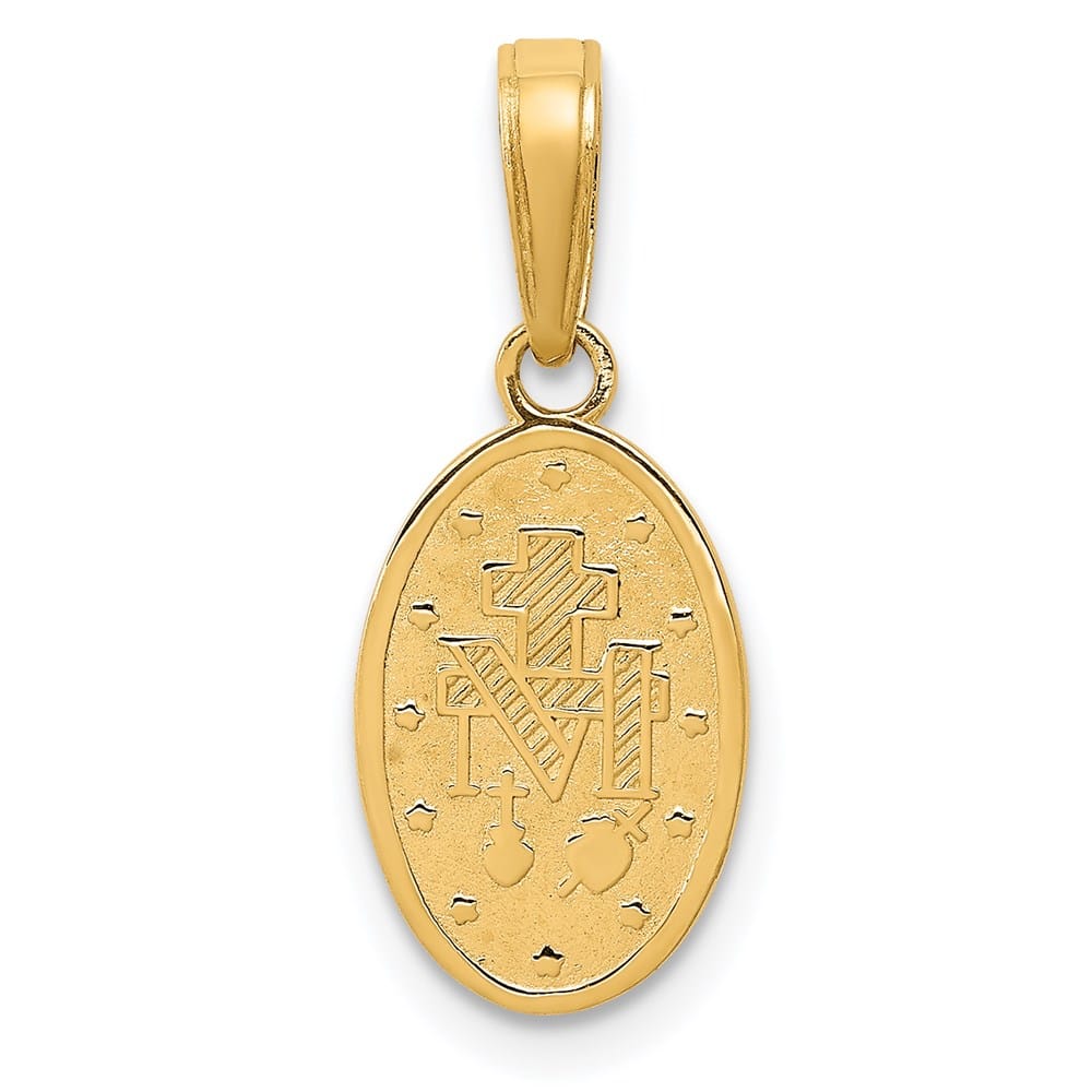 10K Yellow Gold Small Oval Miraculous Medal