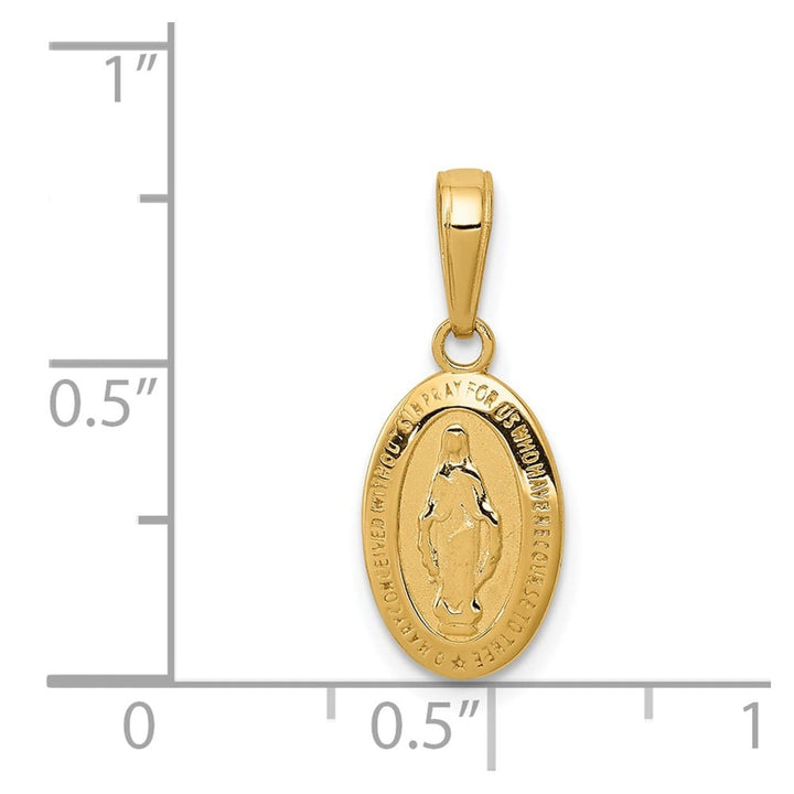 10K Yellow Gold Small Oval Miraculous Medal