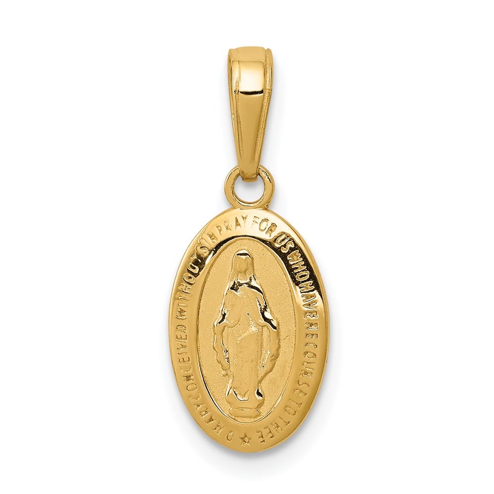 10K Yellow Gold Small Oval Miraculous Medal