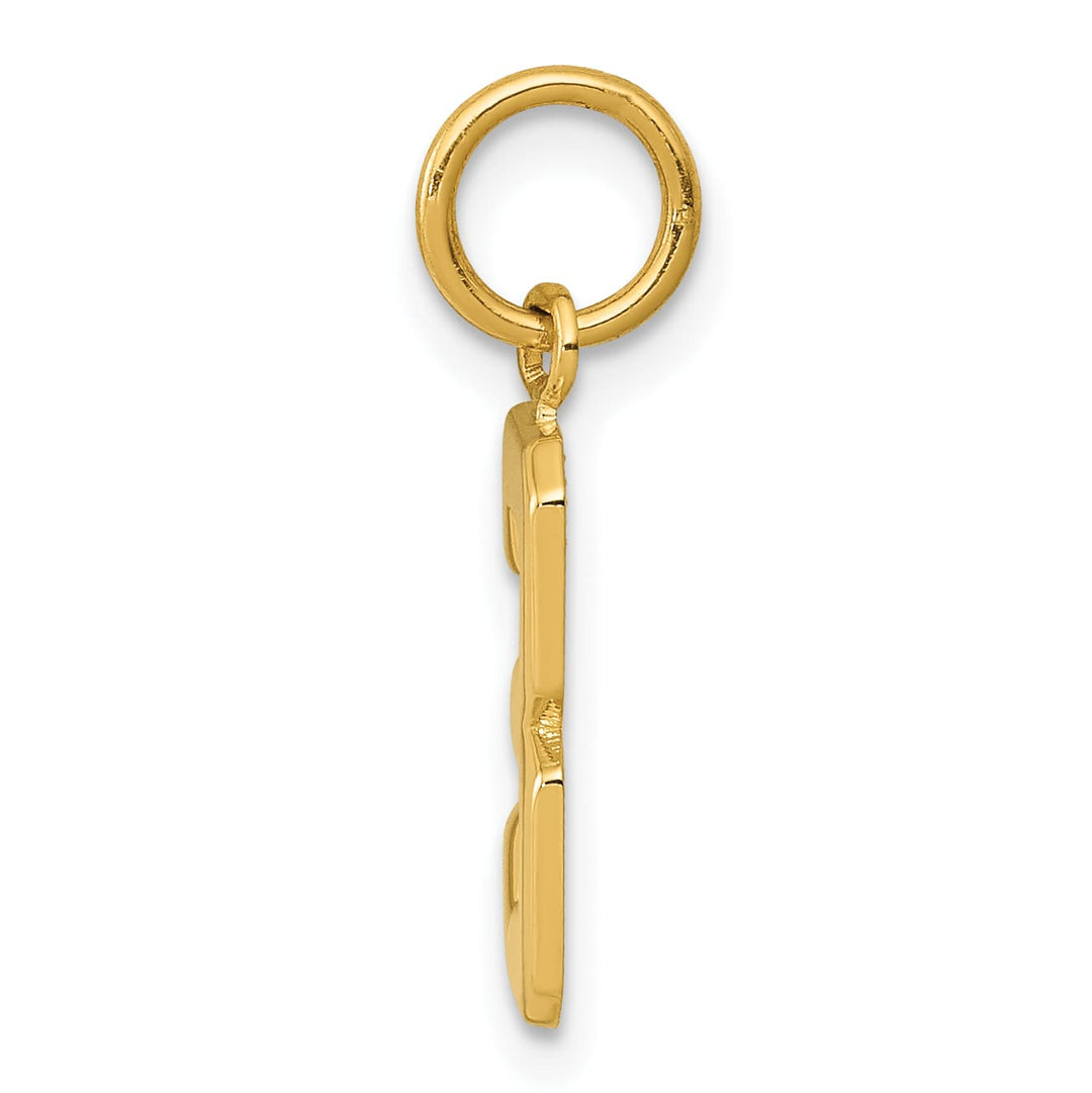 10K Yellow Gold Small Polished Number 03 Charm