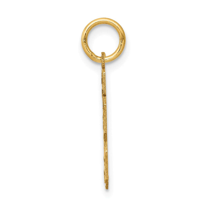 10K Yellow Gold Small Satin Number 13 Charm
