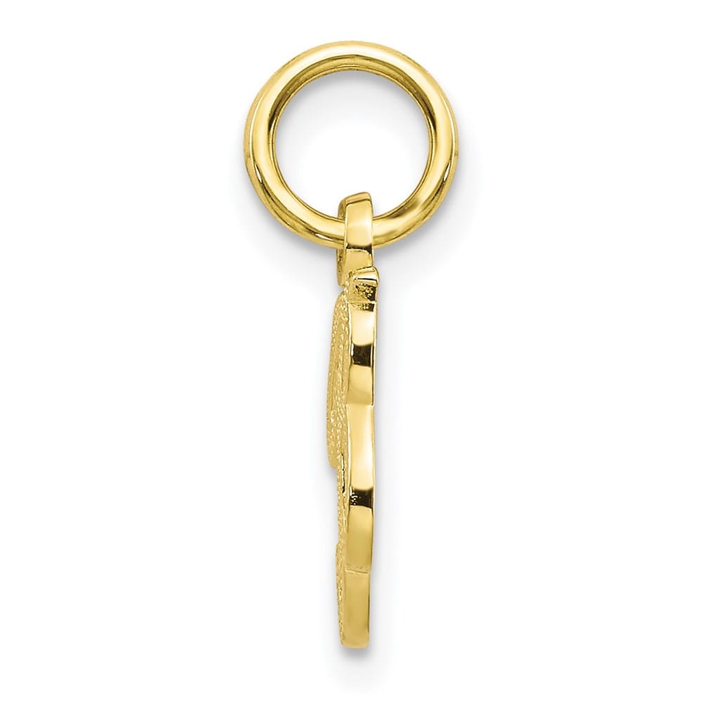 10K Yellow Gold Small Script Letter B Initial Charm