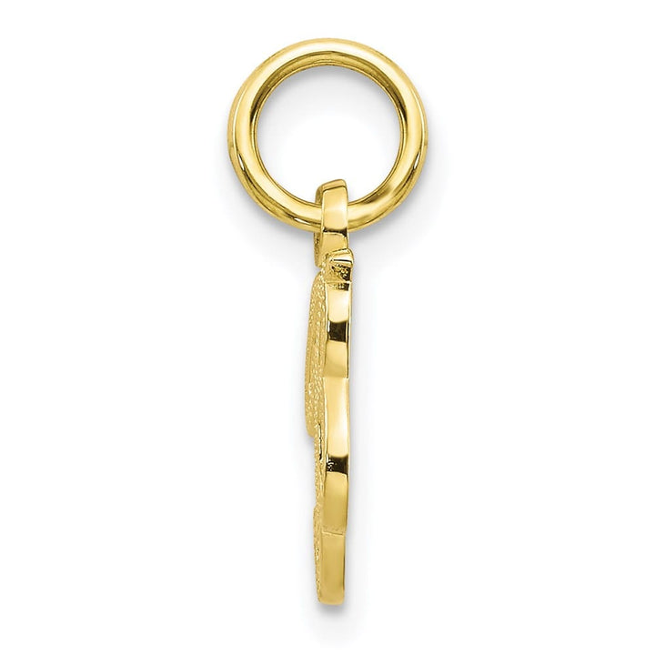 10K Yellow Gold Small Script Letter B Initial Charm