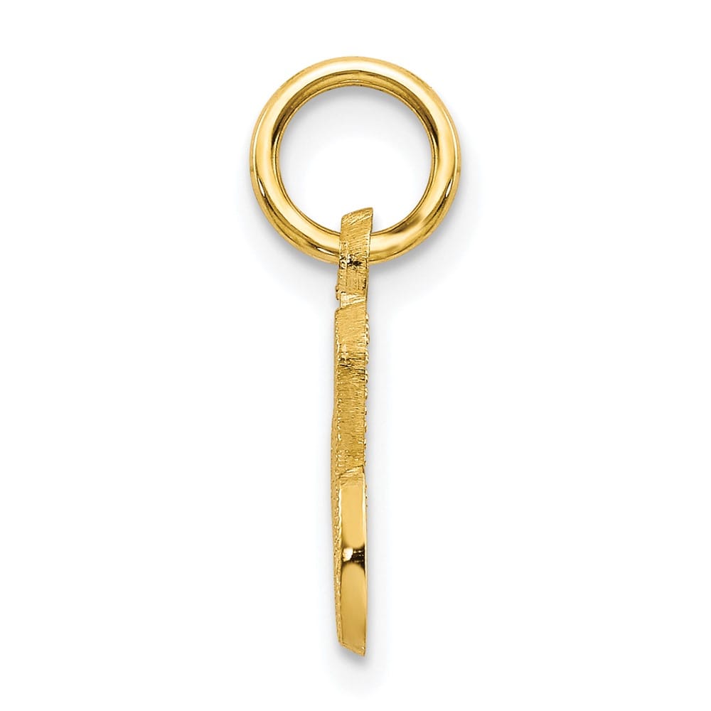 10K Yellow Gold Small Script Letter C Initial Charm