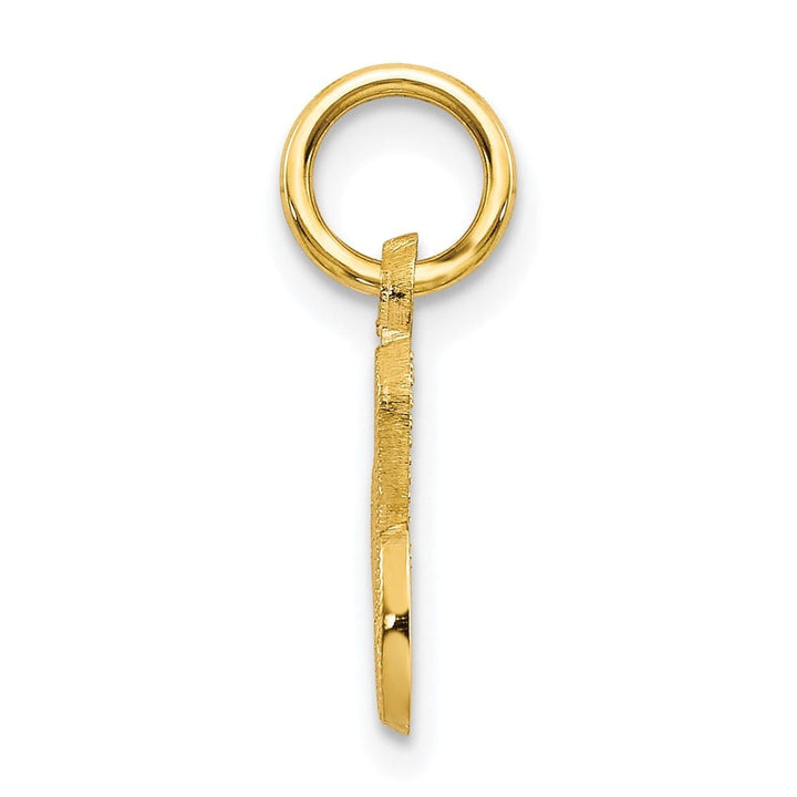 10K Yellow Gold Small Script Letter C Initial Charm