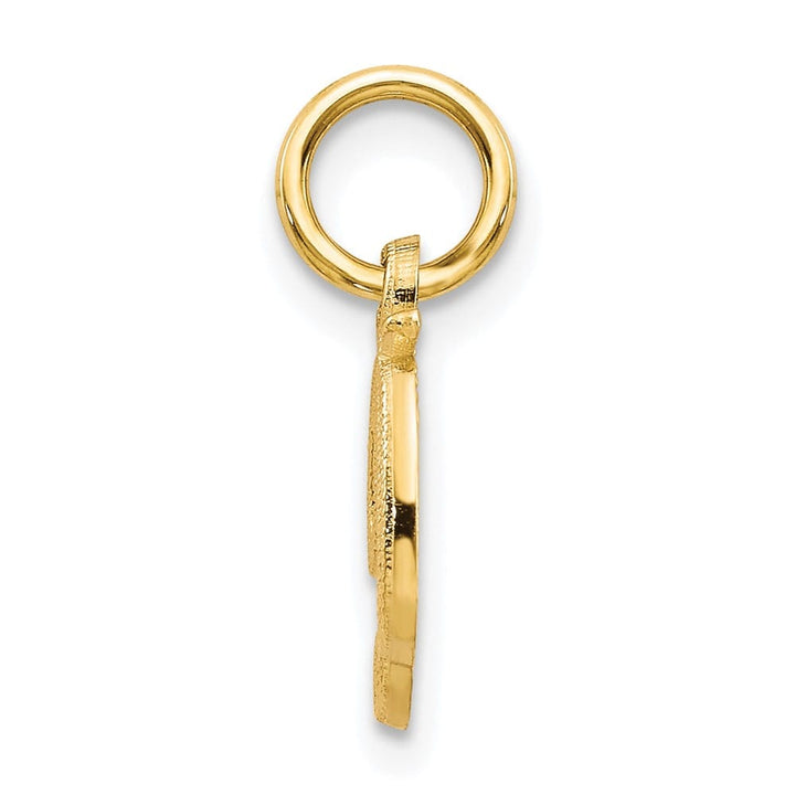 10K Yellow Gold Small Script Letter D Initial Charm