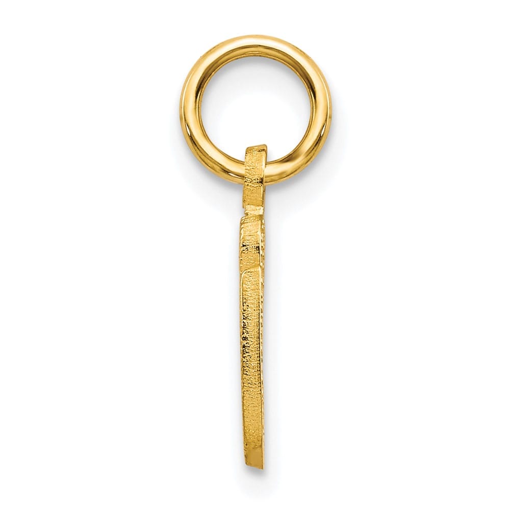 10K Yellow Gold Small Script Letter G Initial Charm