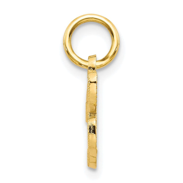 10K Yellow Gold Small Script Letter H Initial Charm