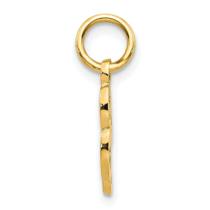 10K Yellow Gold Small Script Letter L Initial Charm