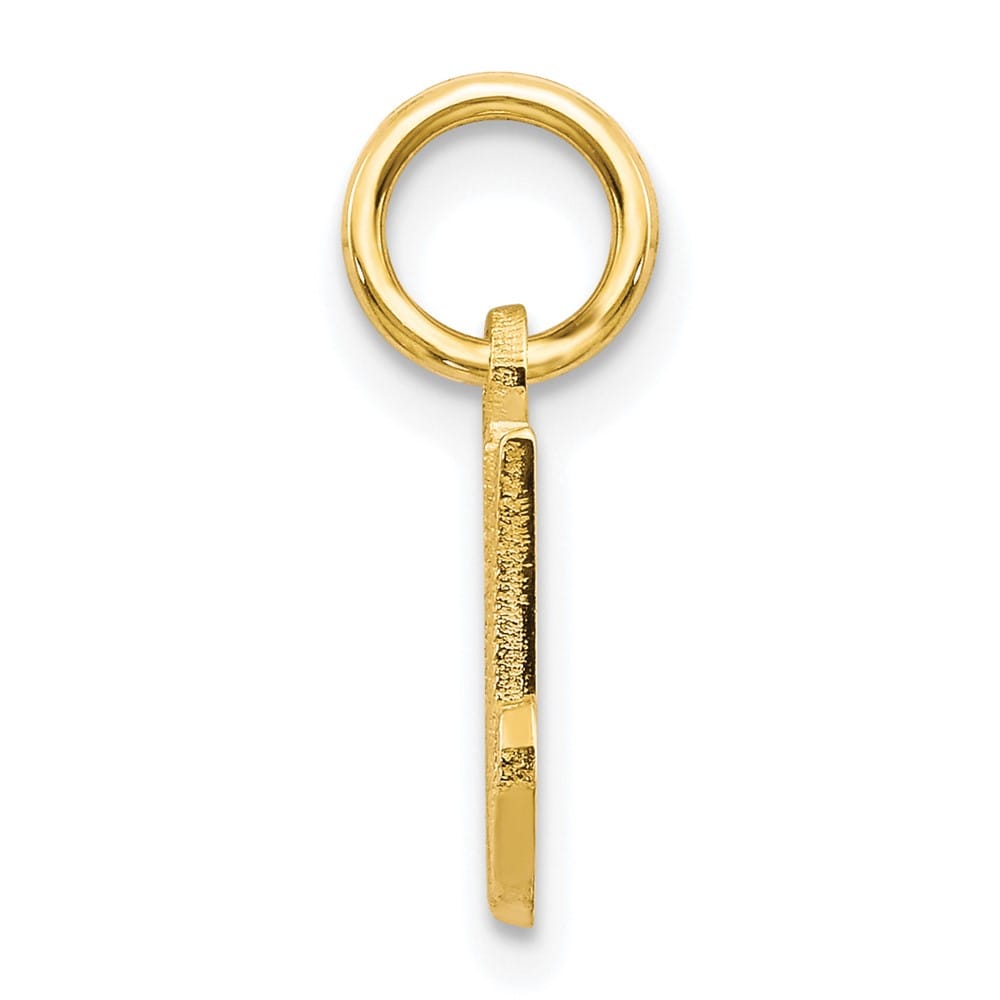 10K Yellow Gold Small Script Letter M Initial Charm