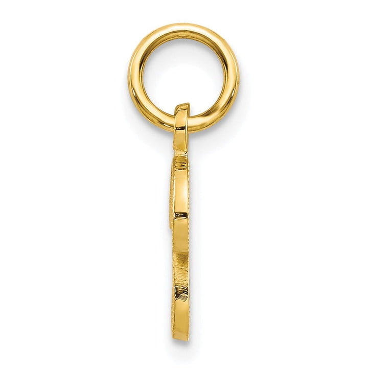 10K Yellow Gold Small Script Letter P Initial Charm