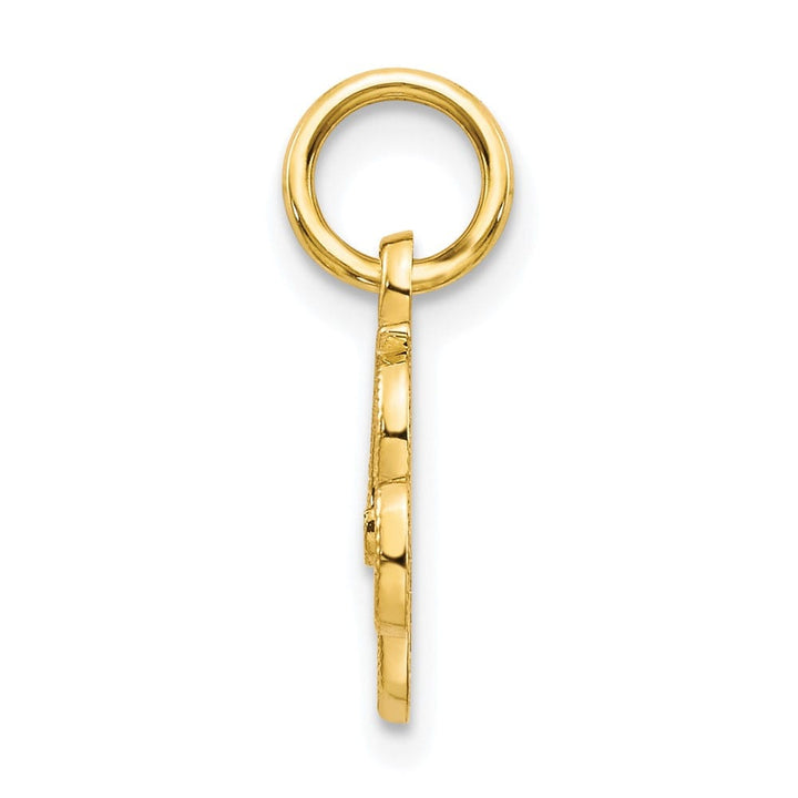 10K Yellow Gold Small Script Letter R Initial Charm