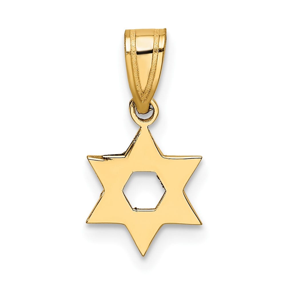 10K Yellow Gold Small Star of David Pendant
