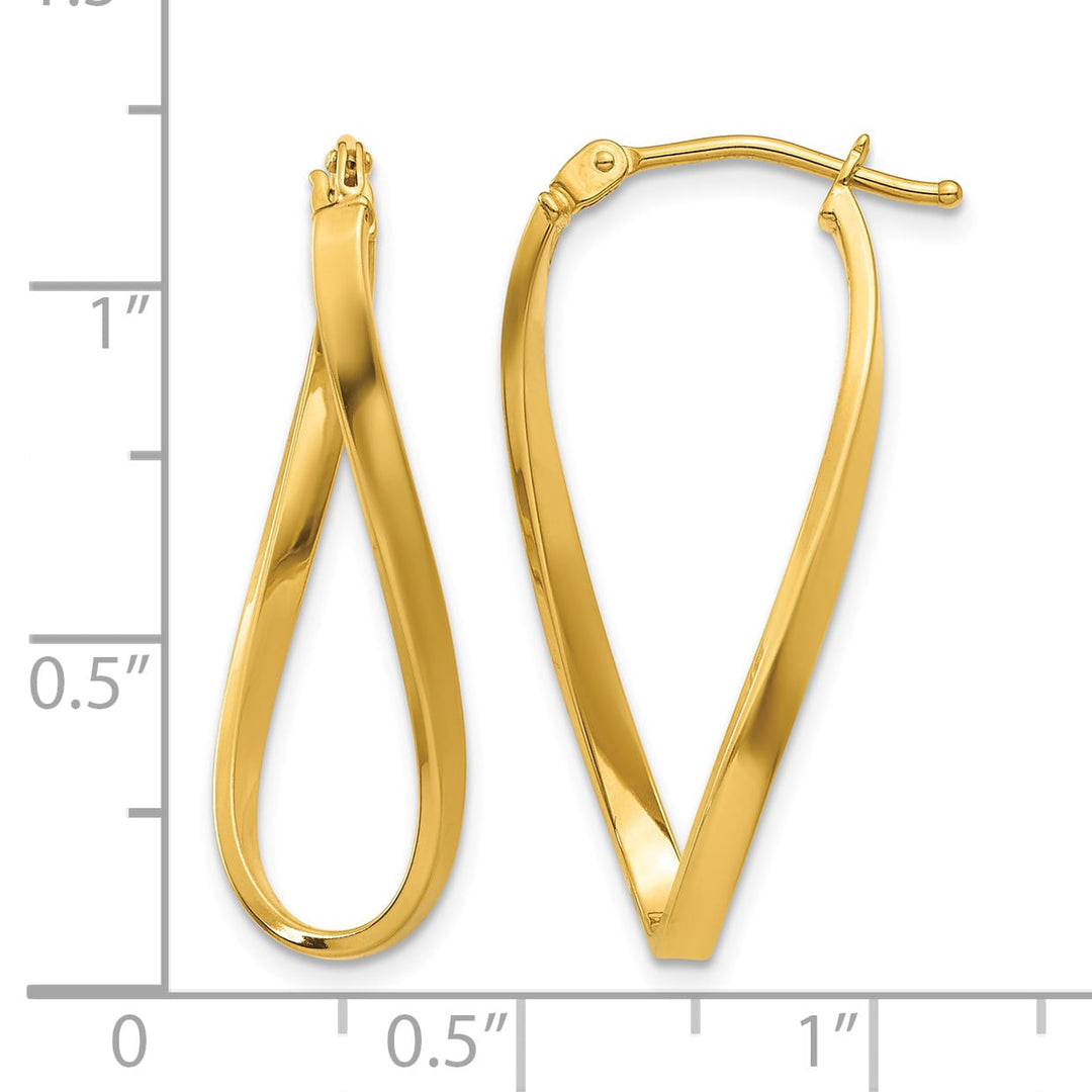10k Yellow Gold Small Twisted Hoop Earrings