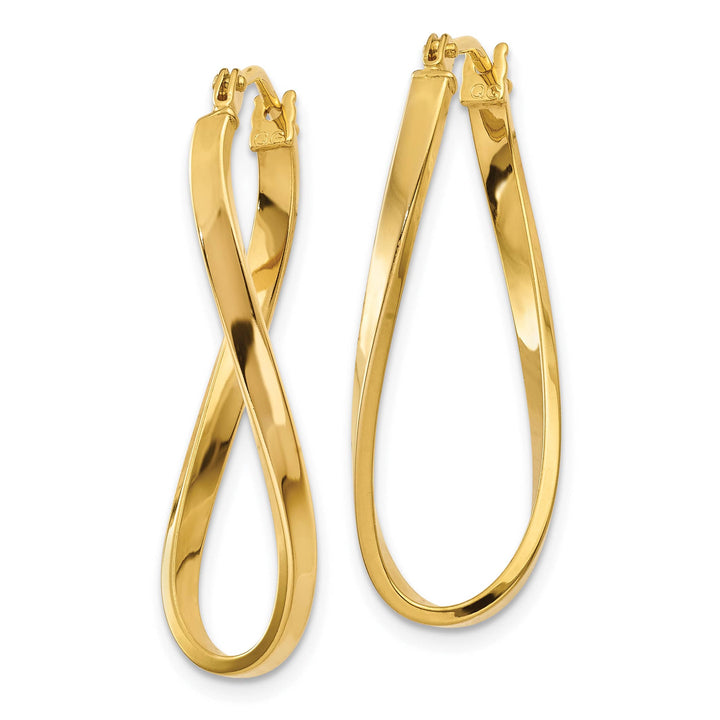 10k Yellow Gold Small Twisted Hoop Earrings