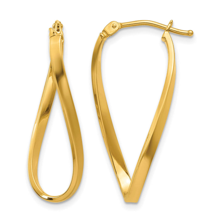 10k Yellow Gold Small Twisted Hoop Earrings