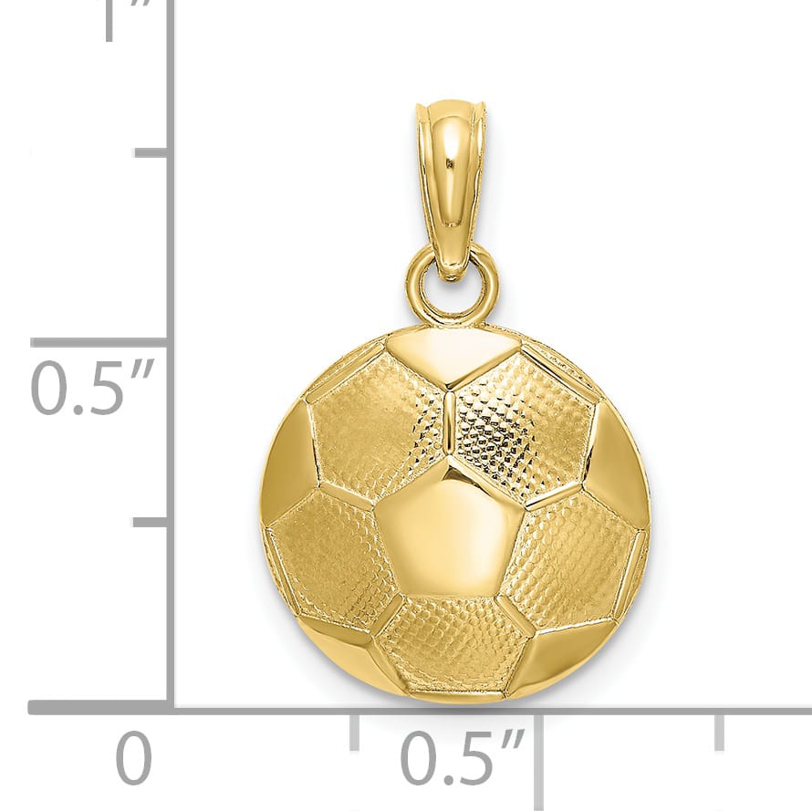 10K Yellow Gold Soccer Ball Charm