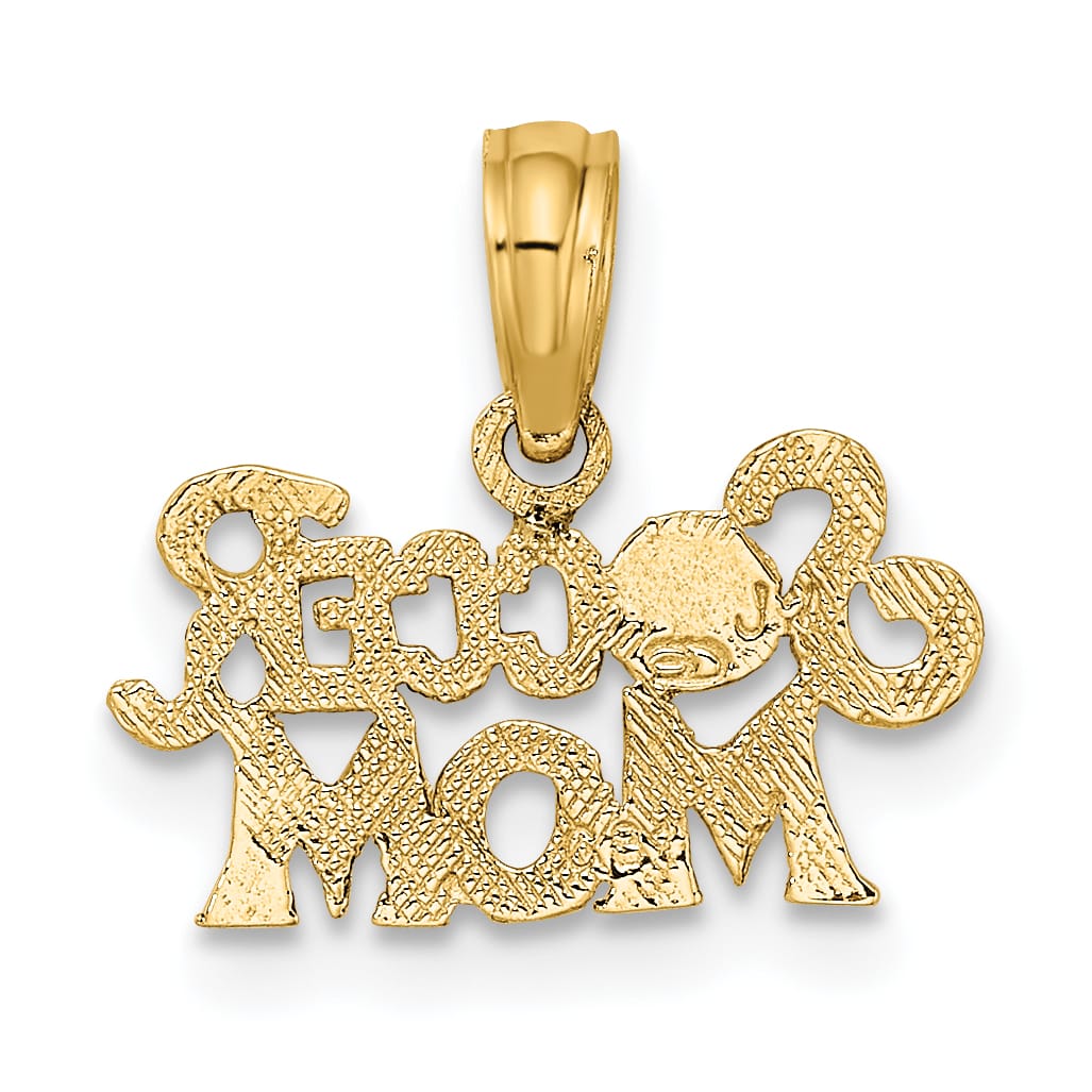 10K Yellow Gold Soccer MOM Charm, Large